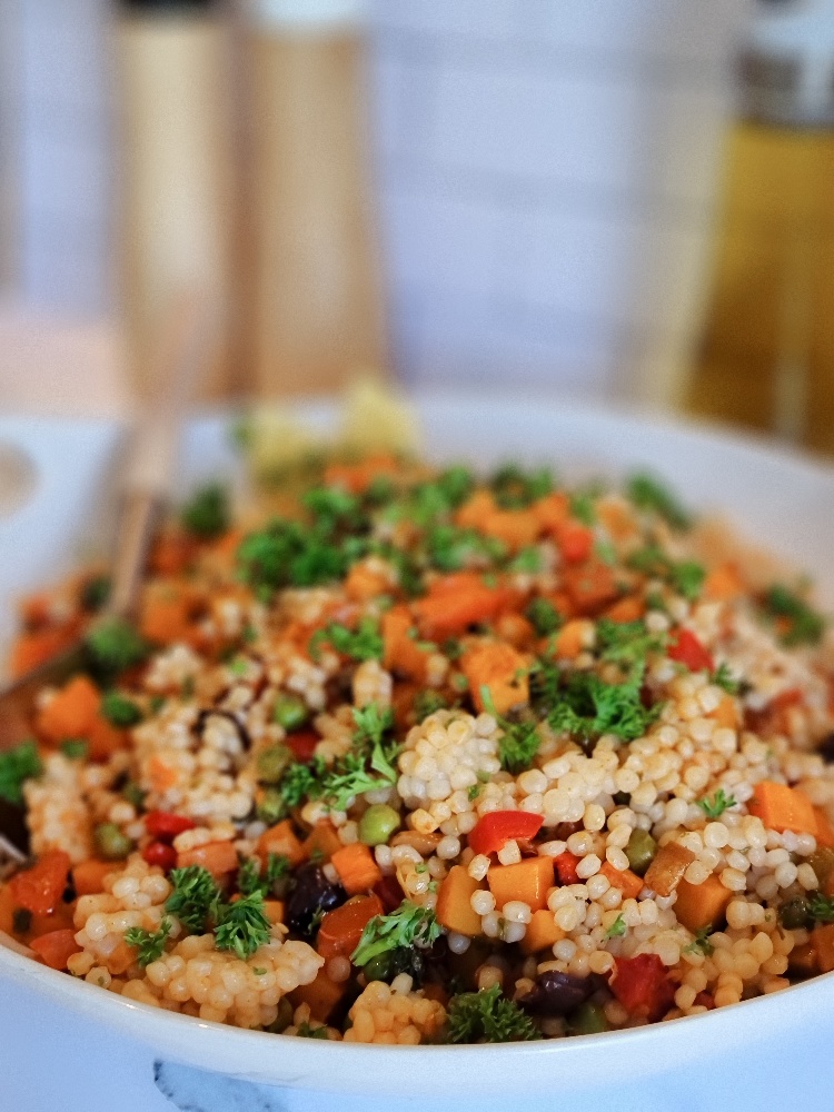 Cous Cous and Vegetable Salad Christmas Catering Wholesome Bellies